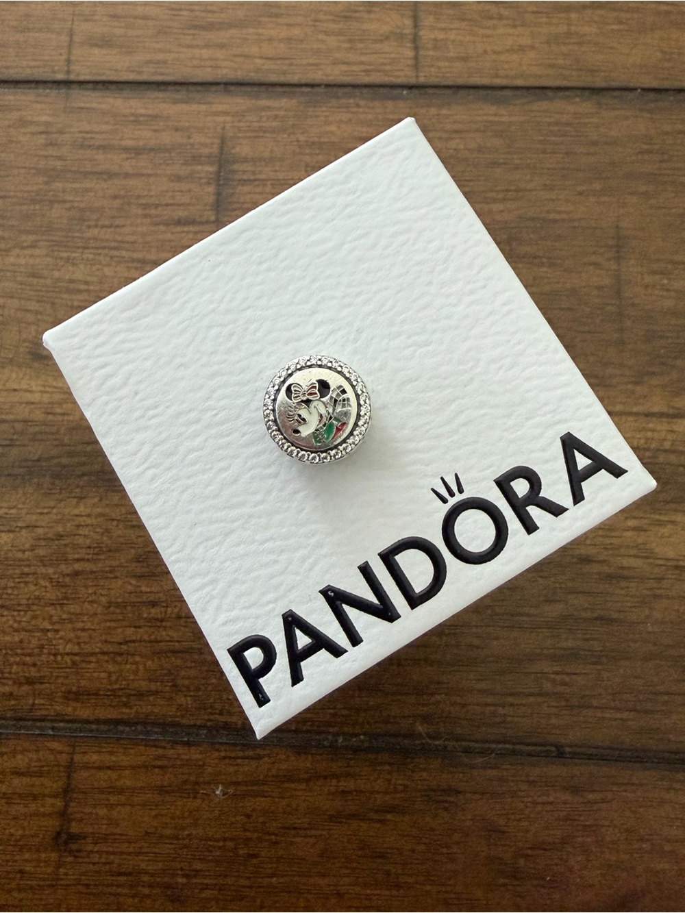 Pandora Authentic Minnie Mouse Pavé JOY Charm DISNEY PARKS Imprint S925 ALE